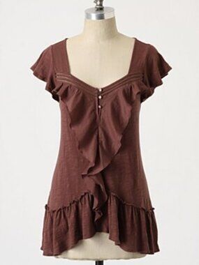 🐨Anthropologie NWT, M Ruffled Top